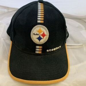 Pittsburgh Steelers Vintage Logo Athletic Pro Line NFL Stripe Adjustable Cap